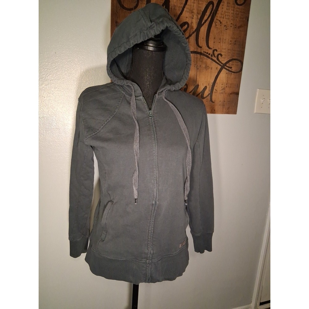 Womens Beretta Black Full Zip Jacket M 100% Cotton  Pockets Hoodie‎